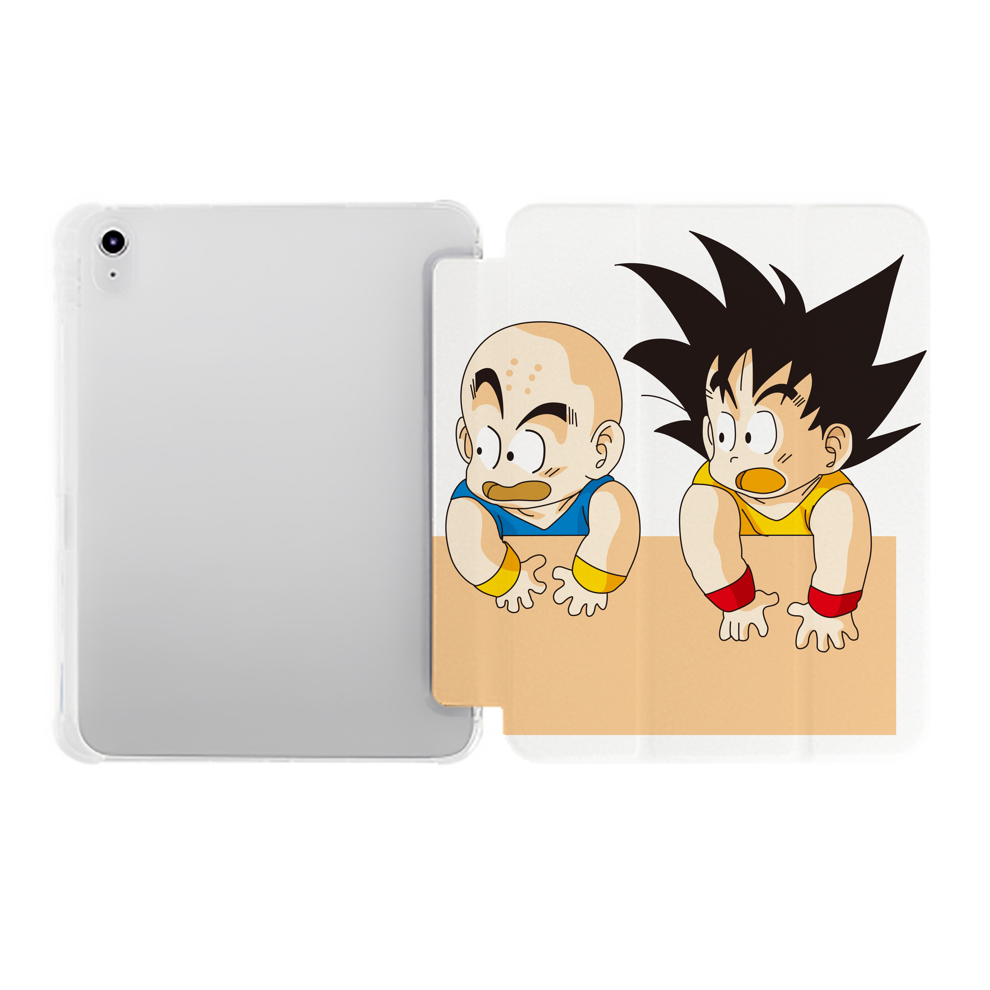 （画像用） ドラゴンボール 孫悟空（そん ごくう）Son Goku カカロット DRAGON BALL Kakarotto IPad ケース ペン収納付き 三つ折りスタンド PUレザー×シリコン 対応機種9.5/10.5/10.9インチ